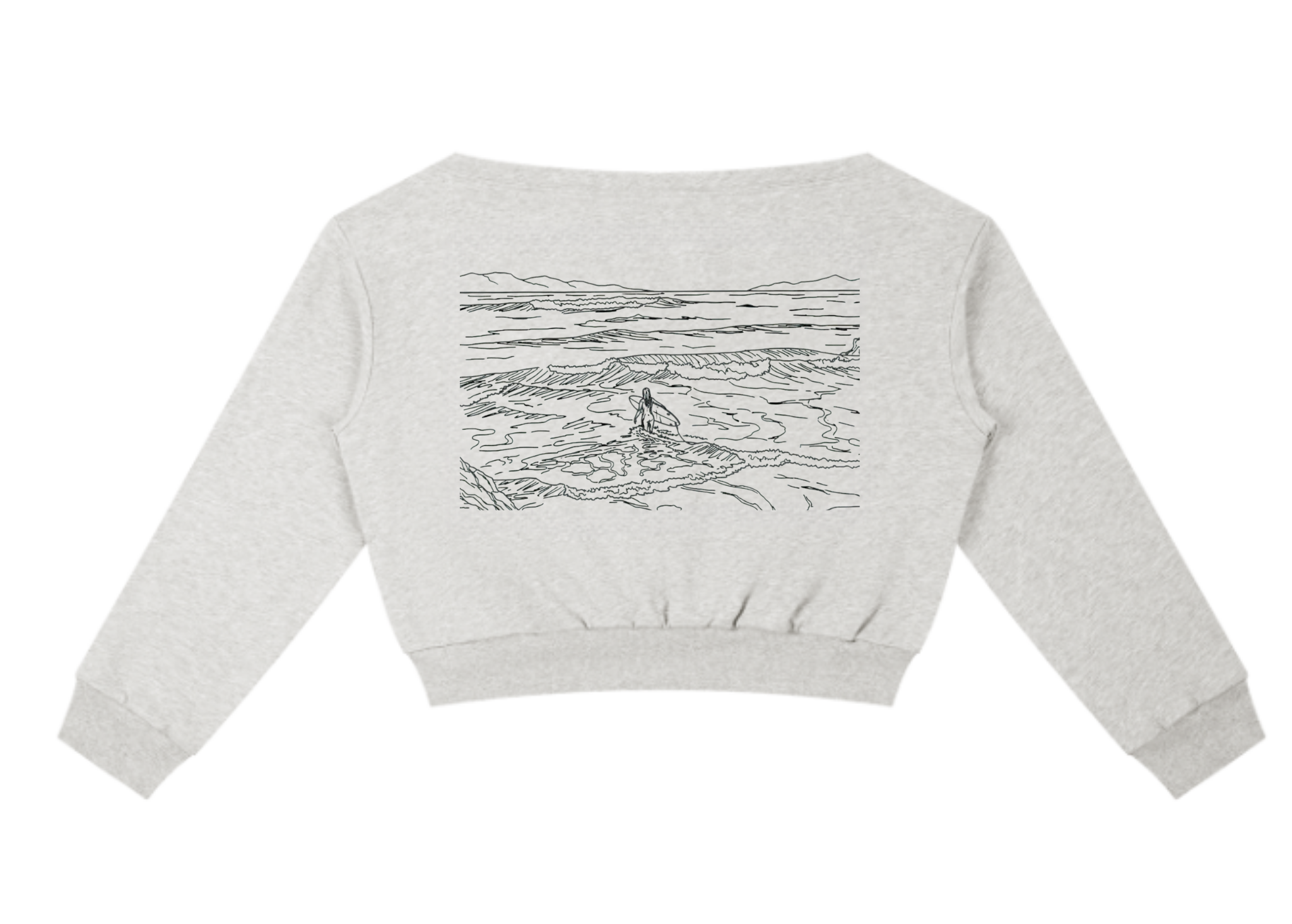 Off the Shoulder Into the Sea Sweatshirt